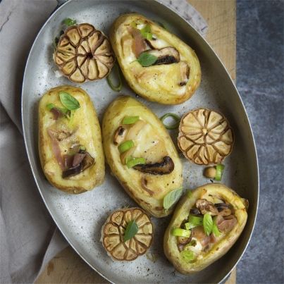 Pommes de terres farcies à la Raclette