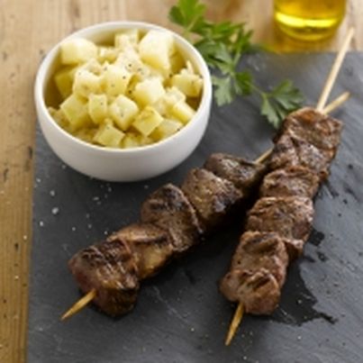 Pom'zotto, huile de truffe et brochette de canard