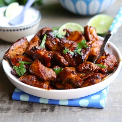 Poulet au miel, à la chicorée et au gingembre