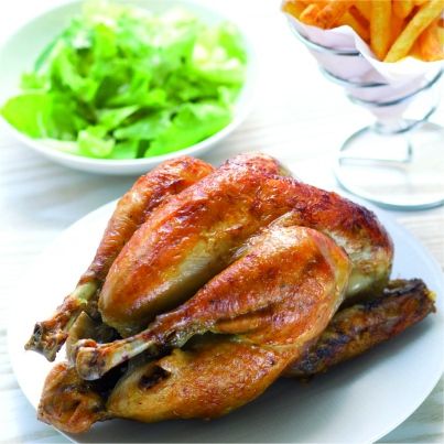 Poulet fermier Label Rouge rôti et pommes Pont-Neuf