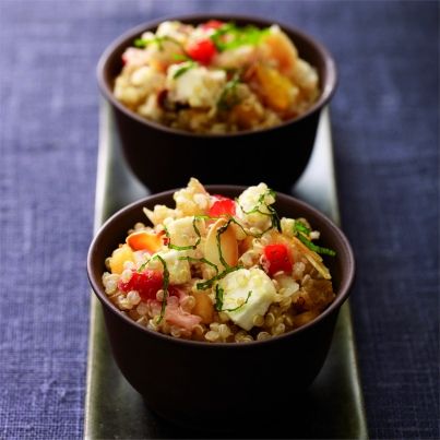 Quinoa fruité au Chabichou du Poitou