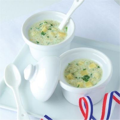 Quinotto vert écarlate au Gruyère France fondant