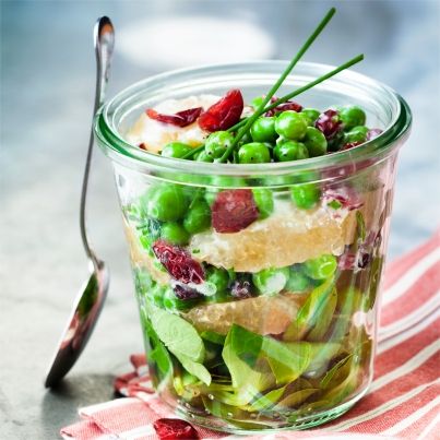 Rémoulade de petit pois, Craisins® Cranberries séchées Ocean Spray et pomelos