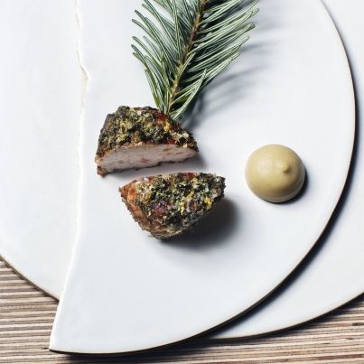 Ris d'agneau aux câpres, persil, citron et sa crème aillée