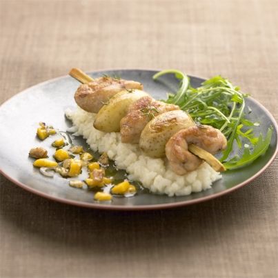 Brochette de ris d'agneau-réglisse