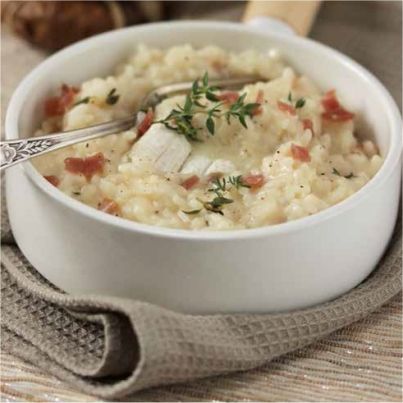 Risotto au Banon Jambon Cru et Thym