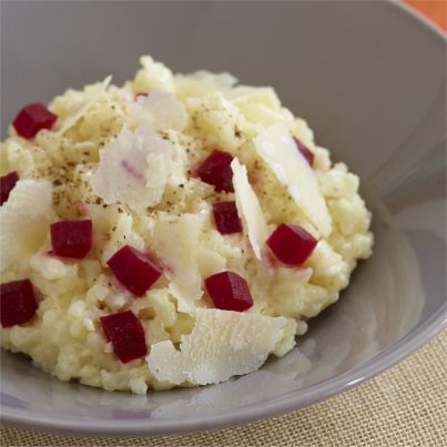 Risotto fondant aux dés de Betteraves Rouges