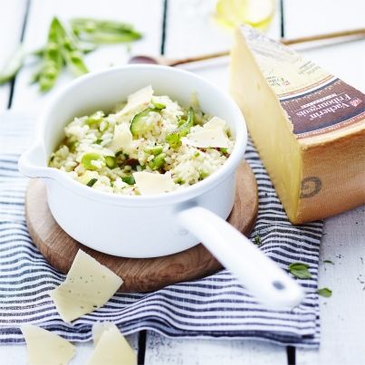 Risotto vert crémeux au Vacherin Fribourgeois AOP