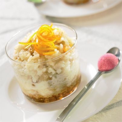 Riz au lait de coco et zestes d'orange