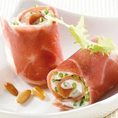 Roulés de Jambon Consorcio Serrano au fromage frais