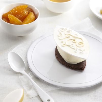Le Royal Calisson d'Aix, Glace au Calisson, fine tuile blanche