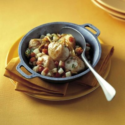 Coquille Saint-Jacques aux petits légumes