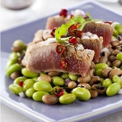 Salade d'Edamame et thon au piment