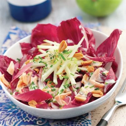 Salade d'endives, saumon et sauce ciboulette