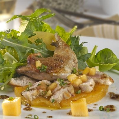 Salade de perdrix au Persimon