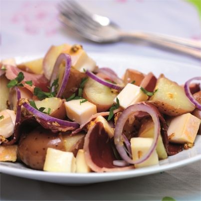 Salade de pommes de terre, Reblochon et magret de canard