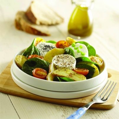 Salade de Ratte du Touquet et chèvre chaud