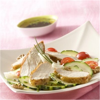 Salade de suprêmes de pintade grillés à la plancha