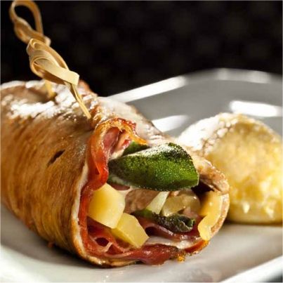 Saltimbocca de veau au Comté et Polenta au Comté
