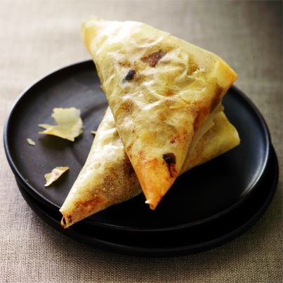 Samossas sucrés salés au Pélardon