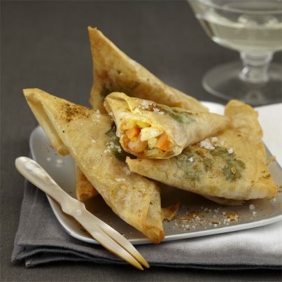 Samoussas de Saint-Jacques et crevettes