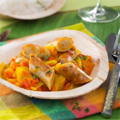 Saucisses de lapin en rougail