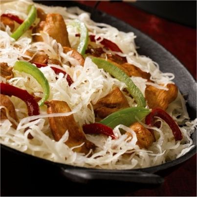 Sauté de volaille et choucroute façon wok