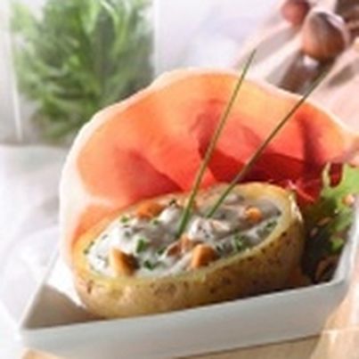 Eventail de Jambon Serrano Label Consortio, pommes de terre farcies à la noisette