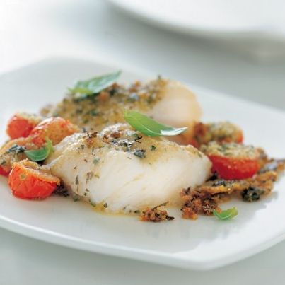 Skrei de Norvège rôti aux herbes et à la Moutarde