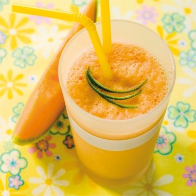Smoothie melon charentais jaune et citron vert