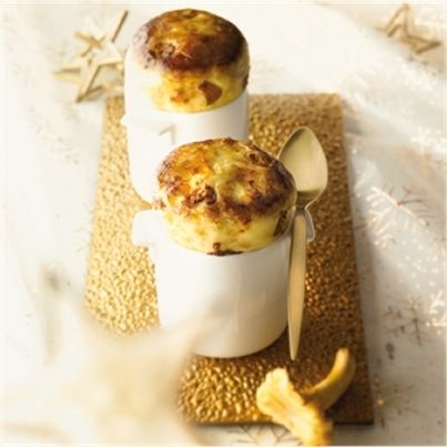 Soufflé aux girolles et Beaufort