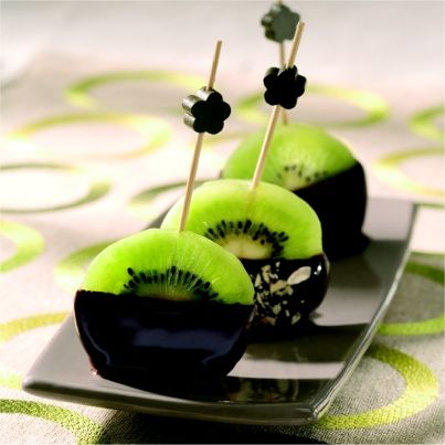 Sucettes de kiwi de l'Adour au chocolat