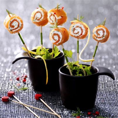 Sucettes de saumon fumé