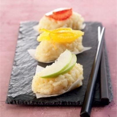 Sushis sucrés aux fruits