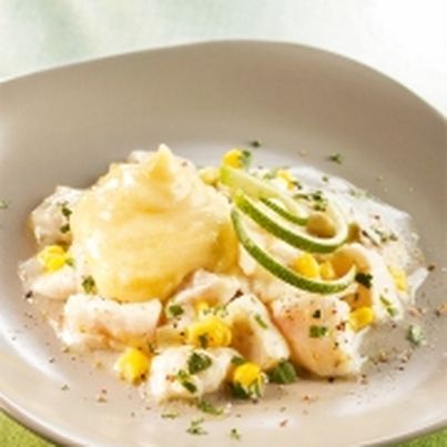 Tartare de daurade et sa mousse de maïs