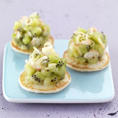 Tartare de kiwi de l'Adour et crevettes à la citronnelle