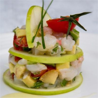Tartare de langoustines, pomme et avocat