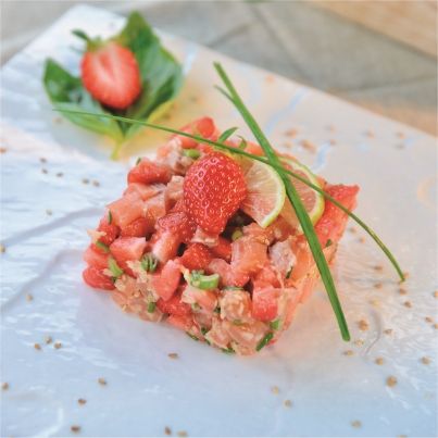 Tartare de Saumon aux Fraises de France