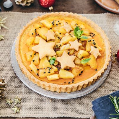 Tarte à l'Ananas Rôti et Fruits de la Passion