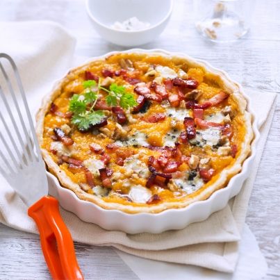 Tarte d'automne à la courge butternut et au roquefort