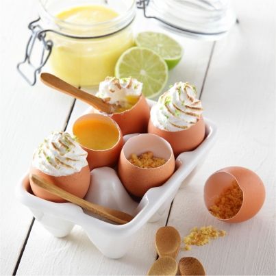 Tarte au Citron Meringuée en Coquille d'Oeuf Bio