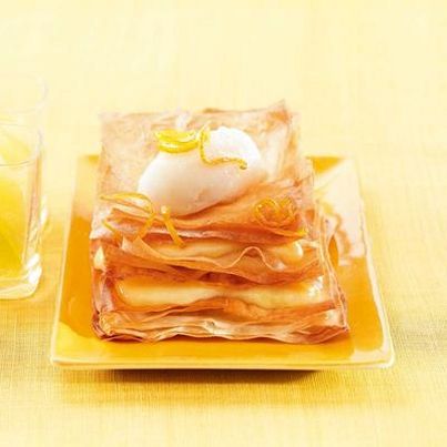 Tarte au citron en mille-feuille