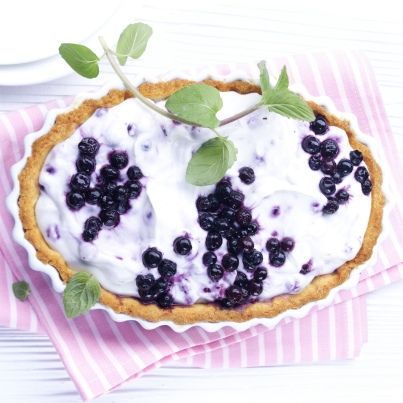 Tarte au citron vert avec des Myrtilles Sauvages du Canada