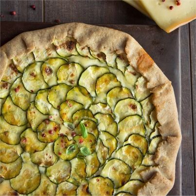Tarte rustique aux courgettes et Raclette