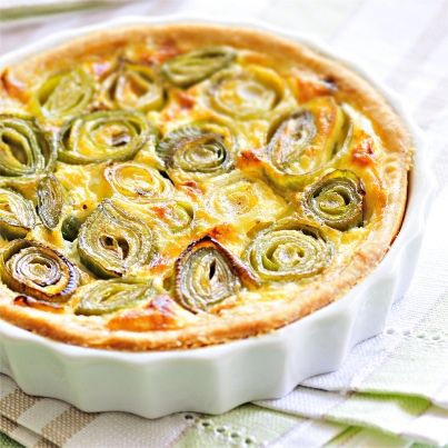 Tarte fondante aux poireaux