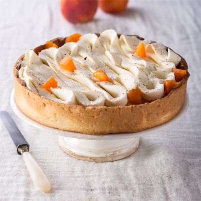 Tarte fruits jaunes et crème vanille