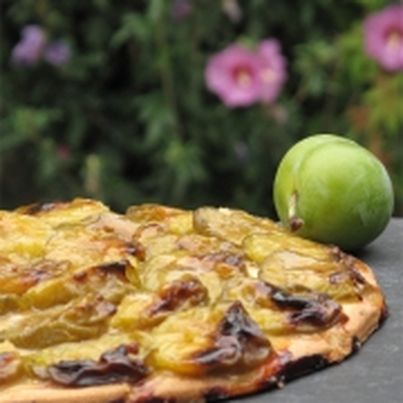 Tarte Reines-Claudes au gingembre