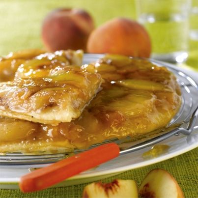 Tarte Tatin aux pêches blanches de nos Régions