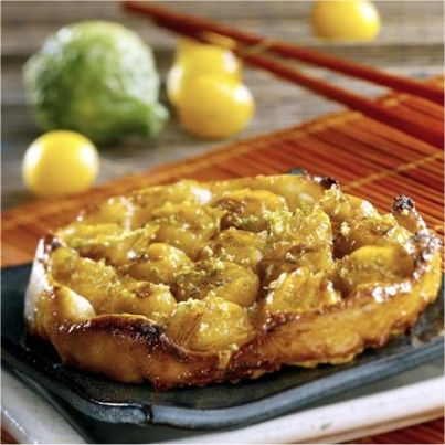 Tartelette asiatique de Mirabelles de Lorraine et de combava