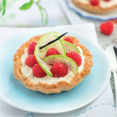 Tartelette framboises et pommes granny